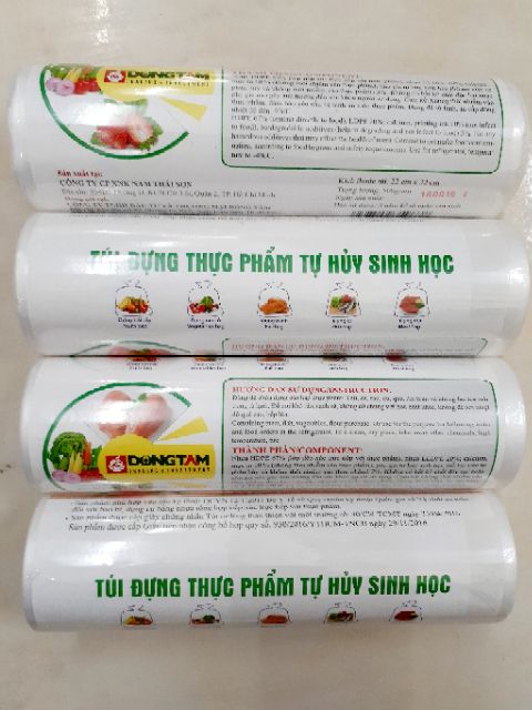 TÚI ĐỰNG THỰC PHẨM TỰ HỦY SINH HỌC ĐỒNG TÂM