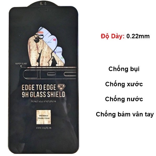 KING KONG,iPHONE 6-&gt;12Miếng dán Kính cường lực FULL MÀN IPHONE 6 6s 7 8 SE / Plus / X XR XS/ Max / 11 12/ MINI / Pro