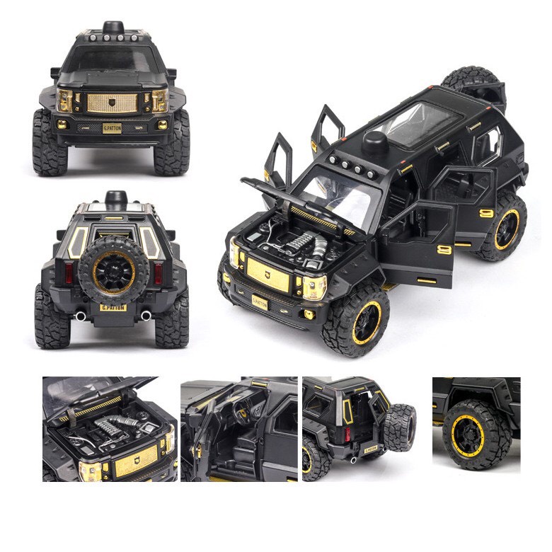 Mô Hình Xe Bọc Thép tỉ lệ 1:24 GPATTON Hãng CheZhi, Khung Xe Kim Loại Kiểu Dáng Mạnh Mẽ