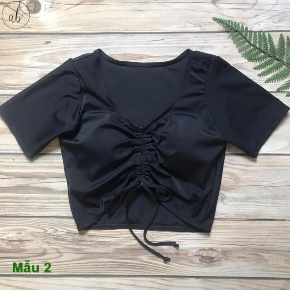 Áo bơi nữ lẻ ngắn tay, áo bơi croptop, áo tập, Mẫu 1-6 (Freesize 40 - 60kg) sexy  ཾ ་ | BigBuy360 - bigbuy360.vn