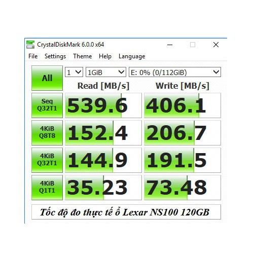 [Mã ELCLXU8 hoàn 8% xu đơn 500K] Ổ cứng SSD Lexar NS100 128GB 2.5-Inch SATA III R520MB/s W400MB/s (Xám) | BigBuy360 - bigbuy360.vn