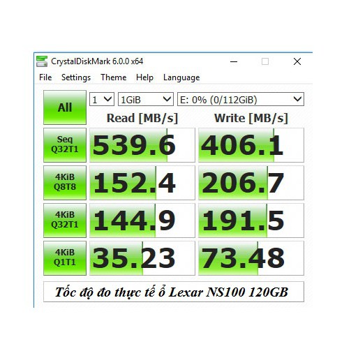 [Mã ELCLXU8 hoàn 8% xu đơn 500K] Ổ cứng SSD Lexar NS100 128GB 2.5-Inch SATA III R520MB/s W400MB/s (Xám) | WebRaoVat - webraovat.net.vn