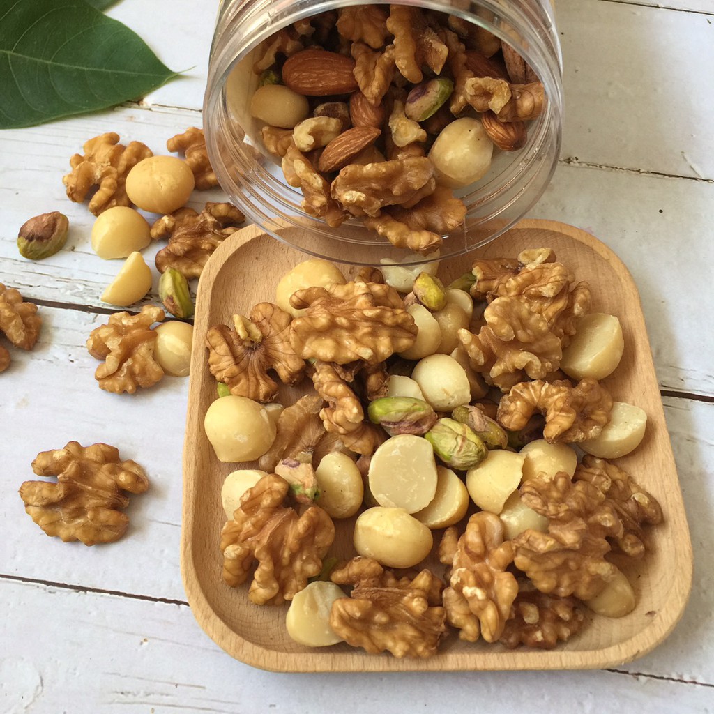 MIXNUT 3 loại hạt Thượng hạng( Macca Úc, Óc chó Mỹ, Hạt dẻ Mỹ), chính hãng, siêu ngon 250/500g