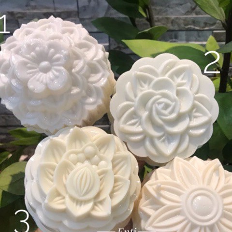 Khuôn rau câu trung thu TRẮNG 9cm hàng sẵn làm thạch  - Moon cake jelly mold mould tray