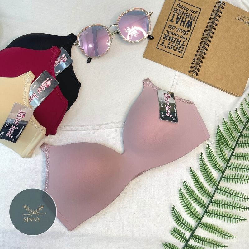 Áo lót nữ, ngực không gọng mút mỏng, chip chất su co dãn, nội y Thái Lan cao cấp, Sister hood 202, Sinny