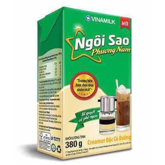 Creamer đặc Ngôi Sao Phương Nam xanh lá - Hộp giấy 380g