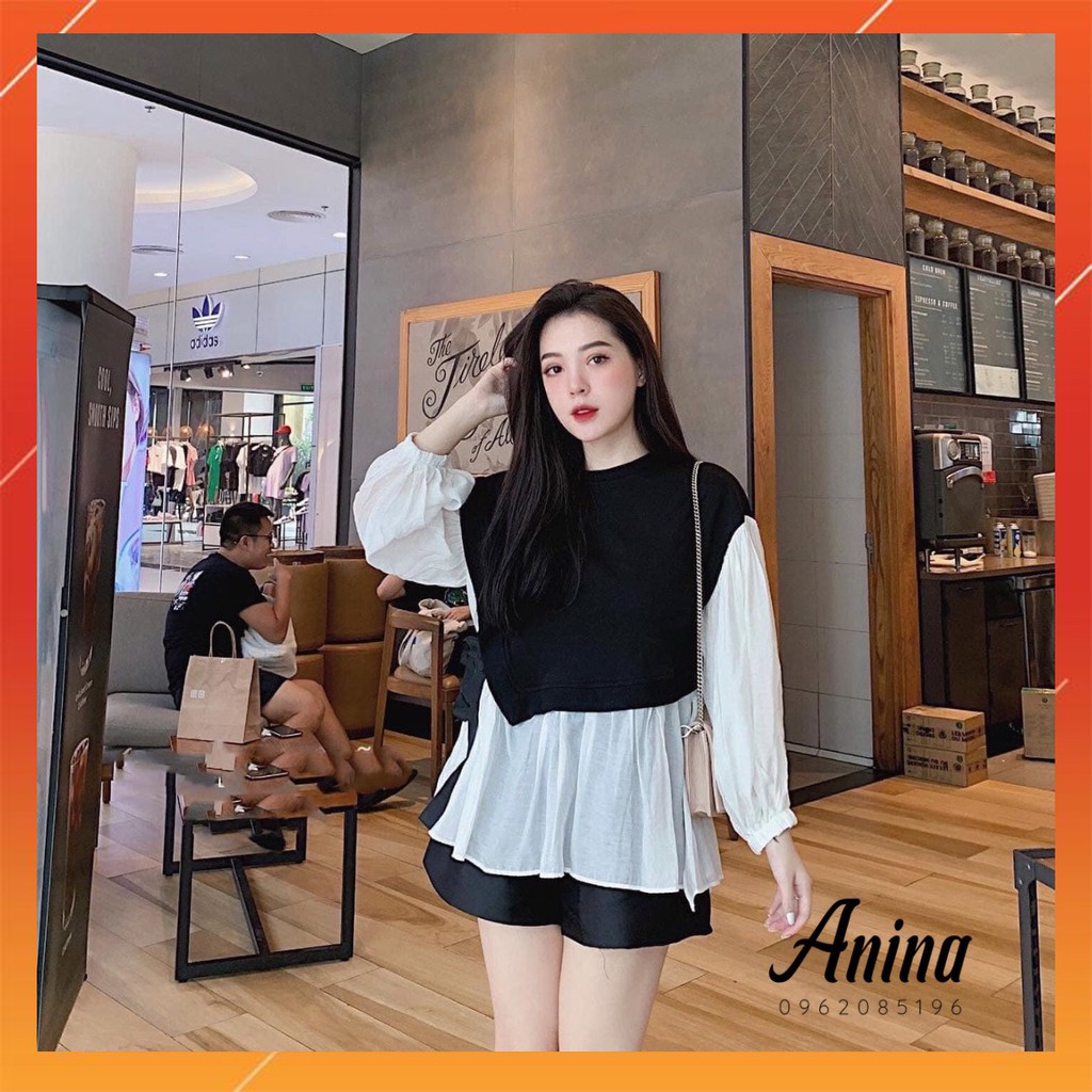 Áo bầu thiết kế thời trang babydoll măc bầu và sau sinh AD087