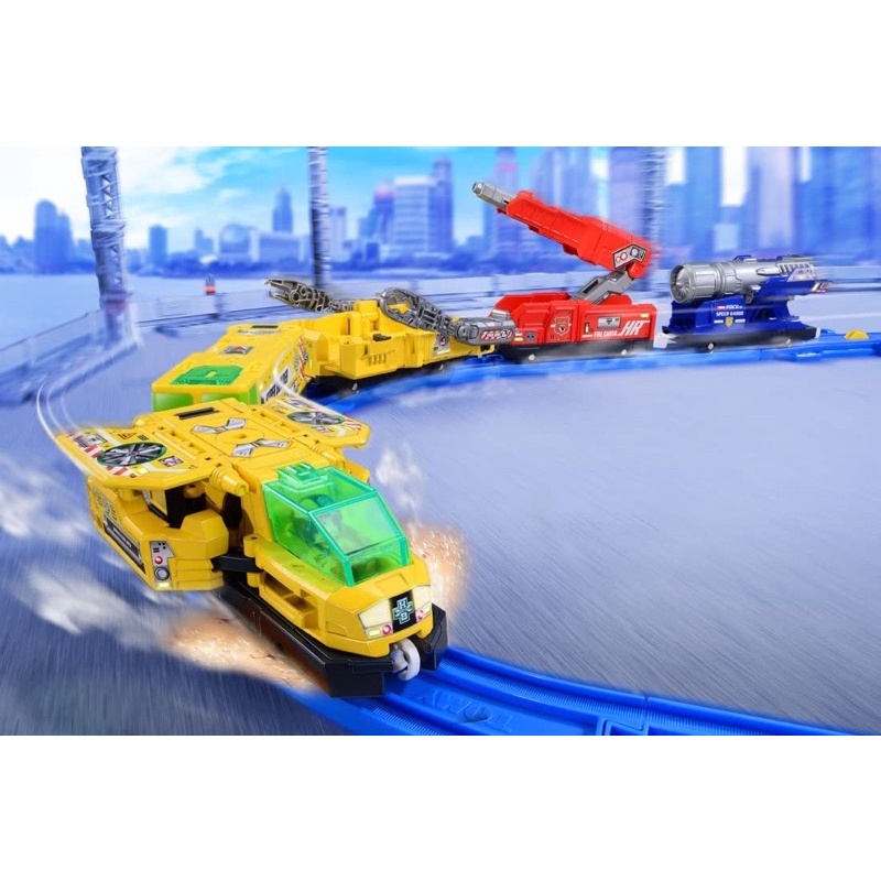 Set mô hình tàu hoả Takara Tomy tomica Takara Tomy Pla-rail Hyper Builder Powered Liner Hyper Cargo Transport Set