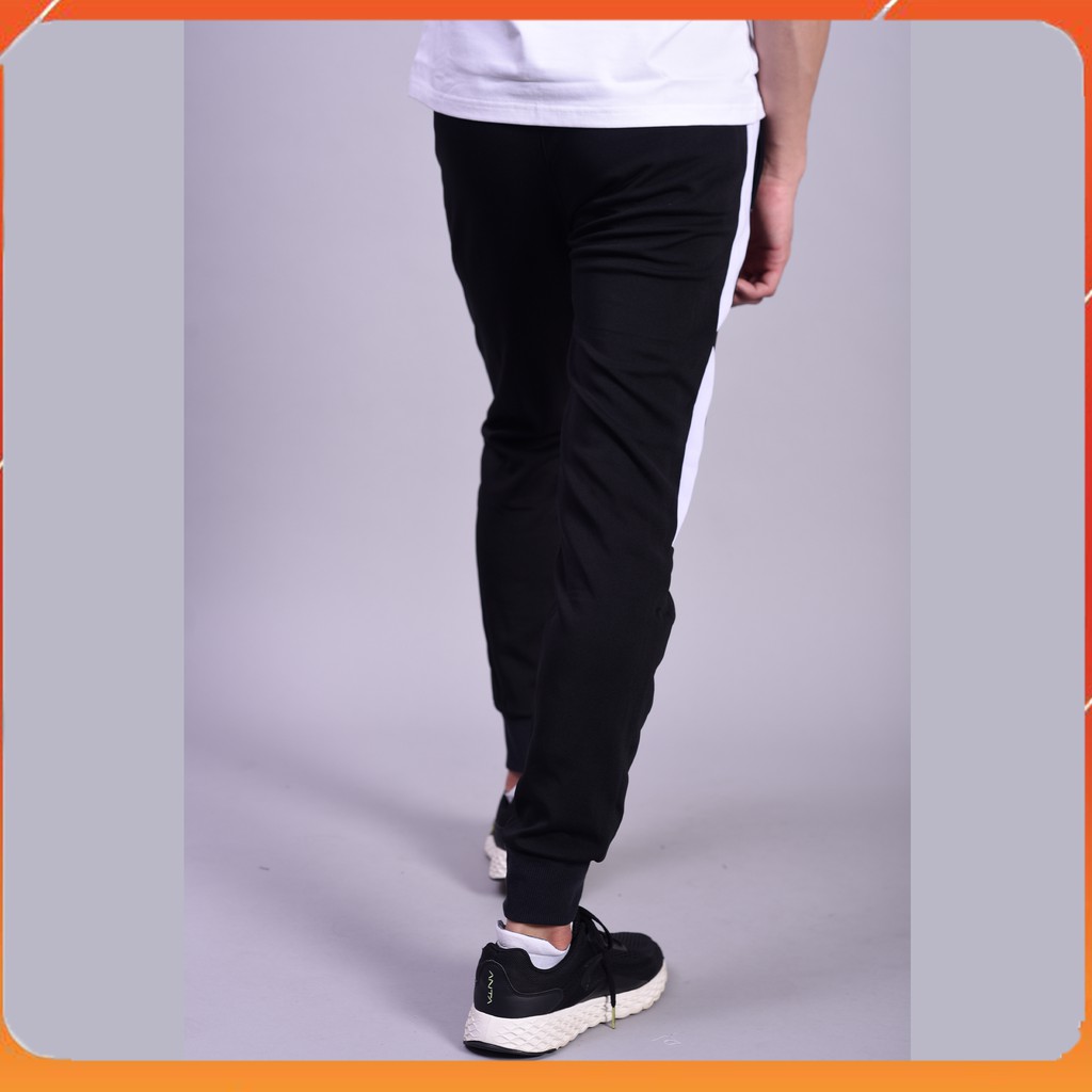 Quần Jogger Nam 1 Sọc Lửng, Ống Bo Chun Phong Cách Thể Thao MT117