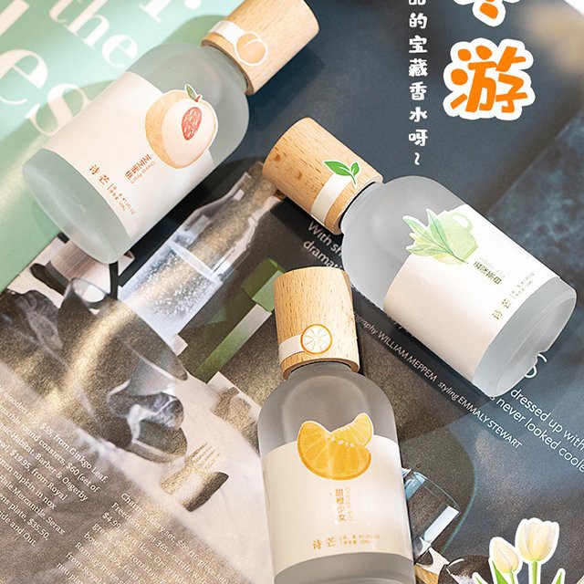 Mẫu Mới-Nước Hoa Body Mist Shimang Nắp Gỗ Thân Thủy Tinh  Mẫu Mới - Đủ mùi- Thơm Tự Nhiên