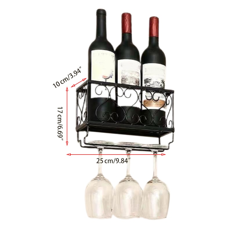 Giá Đỡ Chai Rượu Gắn Tường Tiện Lợi