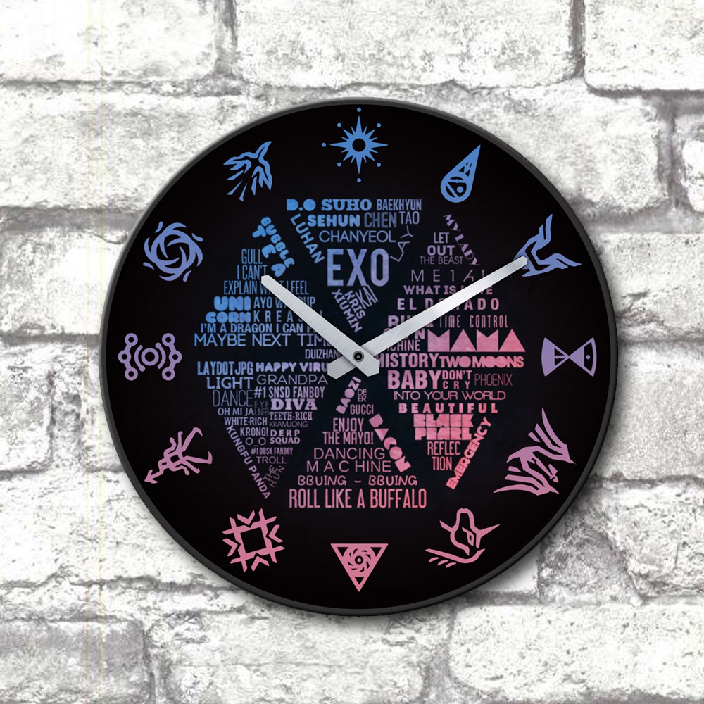Đồng Hồ Treo Tường Exo - Mã Viết LOGO