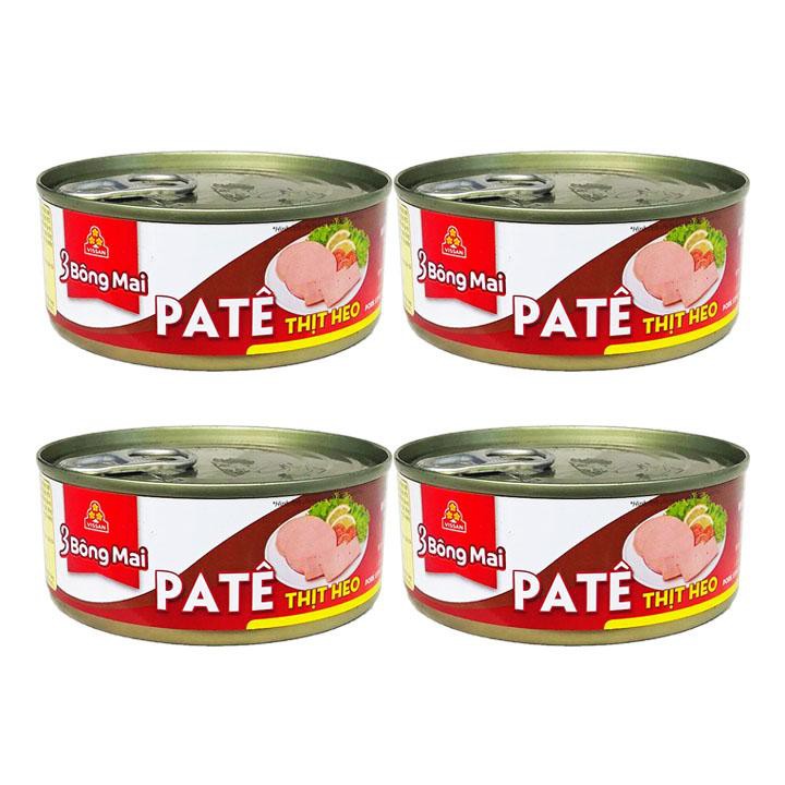 Combo 4 Pate Thịt Heo 3 Bông Mai Vissan 150g (Date 2023)