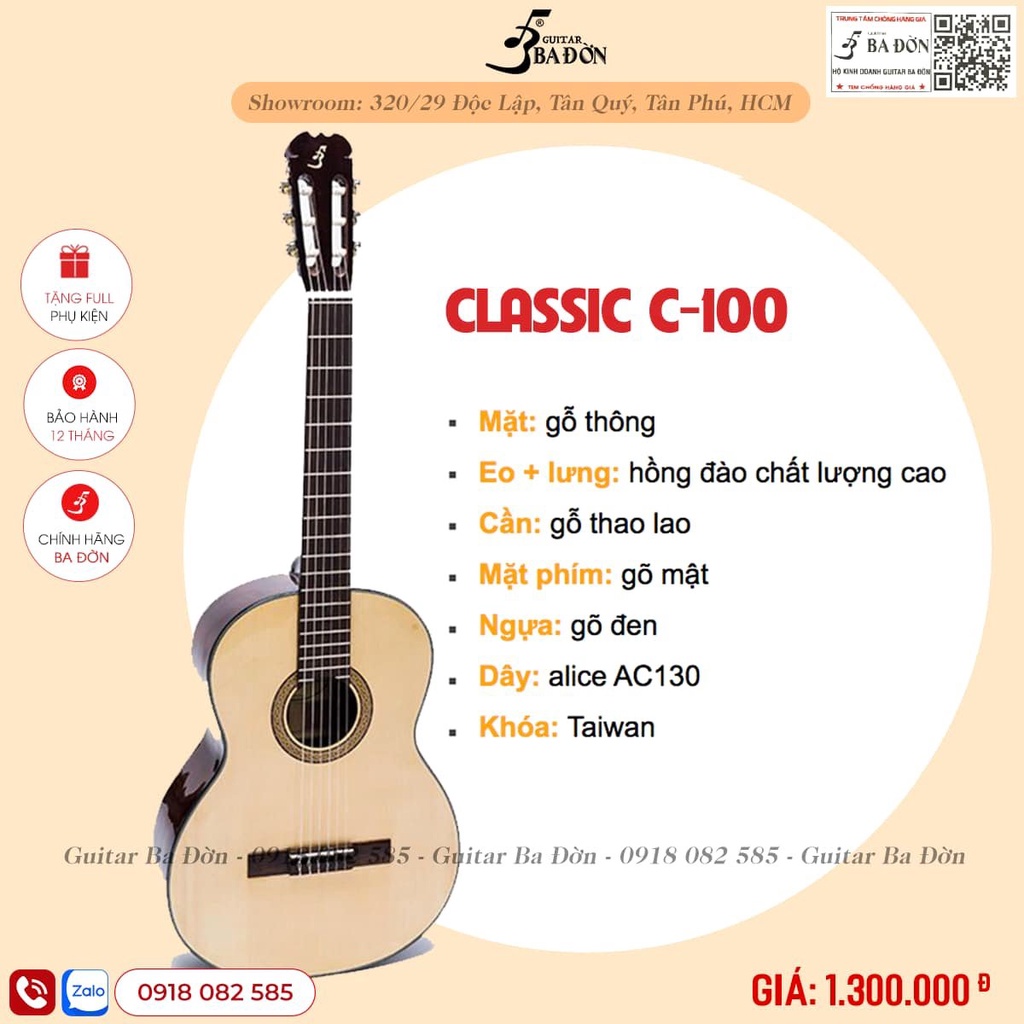 Đàn Guitar Classic C-100