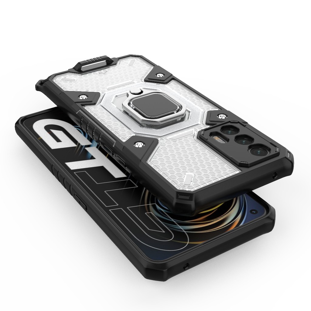 ỐP REALME GT / GT Neo / Realme Q3 Pro tổ Ong Iring kiểu dáng UAG chống sốc giá đỡ