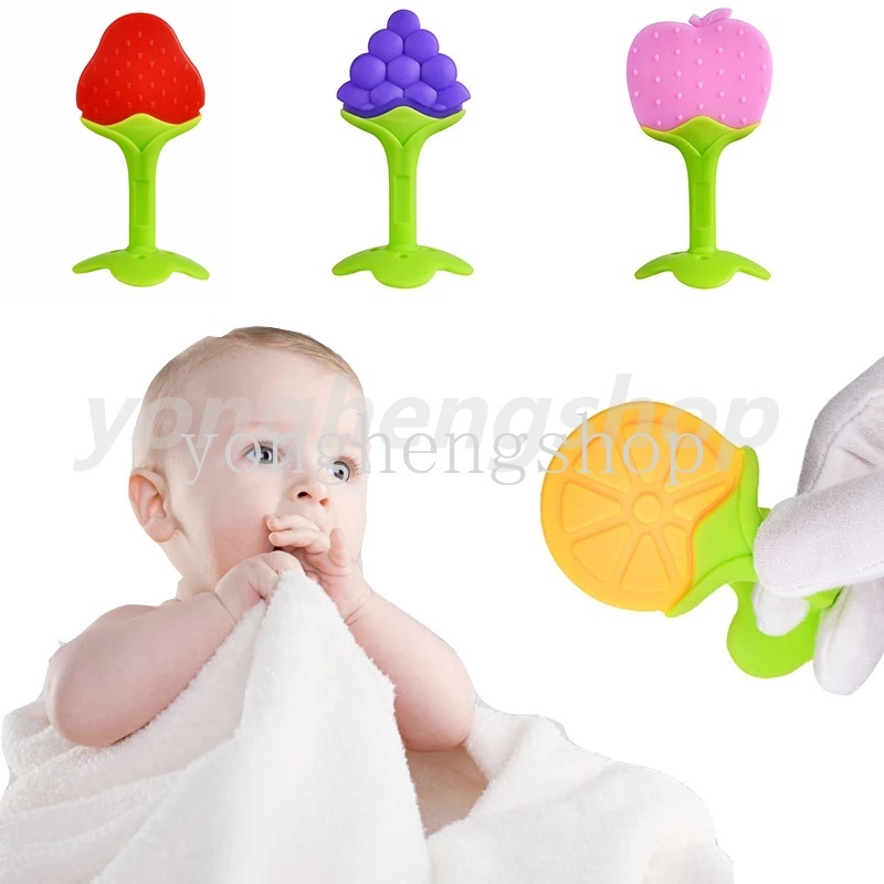 Đồ chơi gặm nướu bằng silicone không độc hại hình trái cây đáng yêu cho em bé