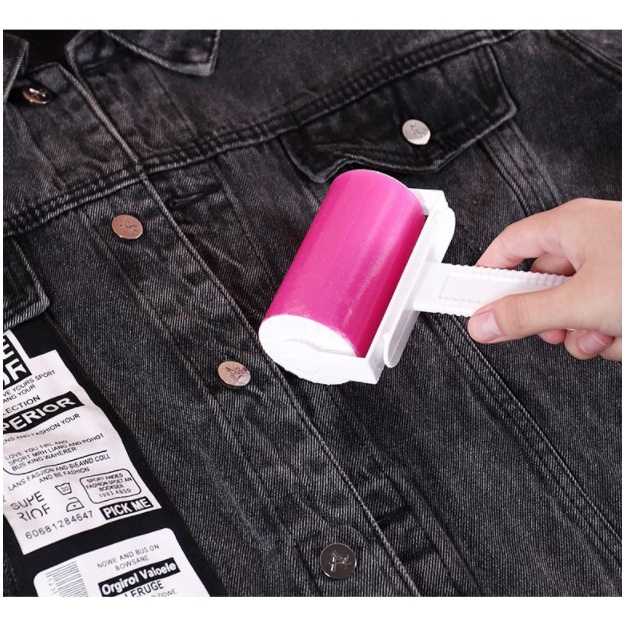 Cây lăn bụi quần áo vải gường lông chó mèo Gel Silicol tái sử dụng nhiều lần