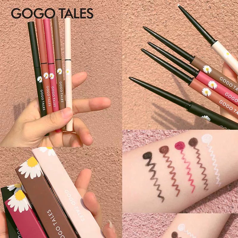 Chì kẻ mắt hoa cúc GOGO TALES nét sắc mảnh chống nước lâu trôi Waterproof Crayon Eyeliner