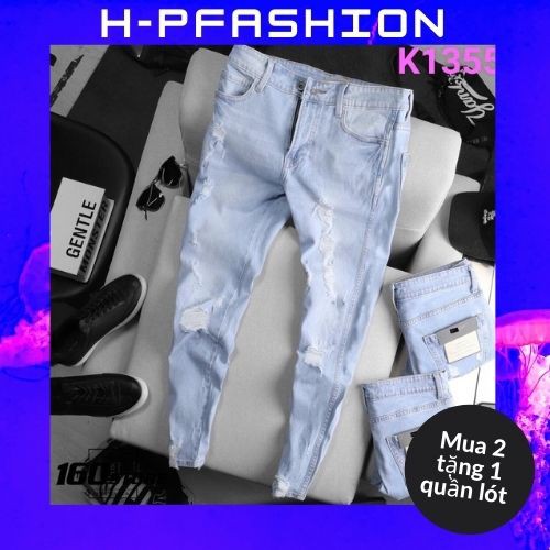 Quần Jean Nam 🔵 𝐅𝐑𝐄𝐄 𝐒𝐇𝐈𝐏 🔵 Quần Bò Nam - Jean Nam Rách Co Giãn Hàng Quảng Châu Thời Trang Hpfashion - Qjnhp01