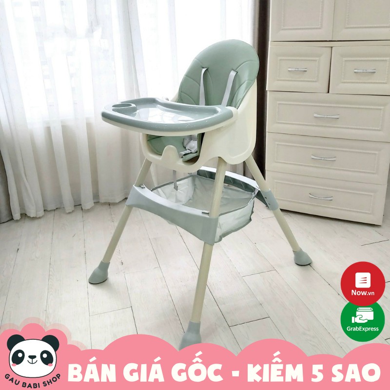 Ghế ăn dặm đa năng điều chỉnh độ cao 9BABY kèm mặt bàn dành cho bé từ 6 tháng chịu lực tới 70kg Màu Xanh Lá