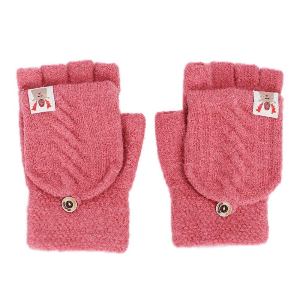 Găng Tay Dệt Kim Mềm Mại Giữ Ấm Ngón Tay Cho Nam Nữ