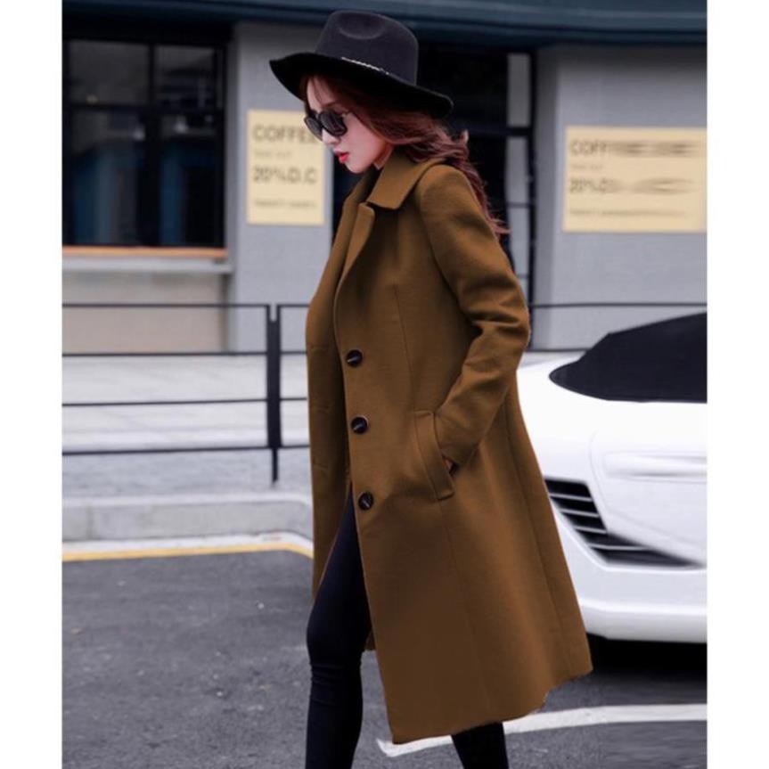 Áo Khoác Dạ Dài 4 Nút Màu Đỏ , Áo Dạ Dáng Dài Túi Xéo 2 Lớp Dày Dặn Hàng Quảng Châu Cao Cấp. | BigBuy360 - bigbuy360.vn