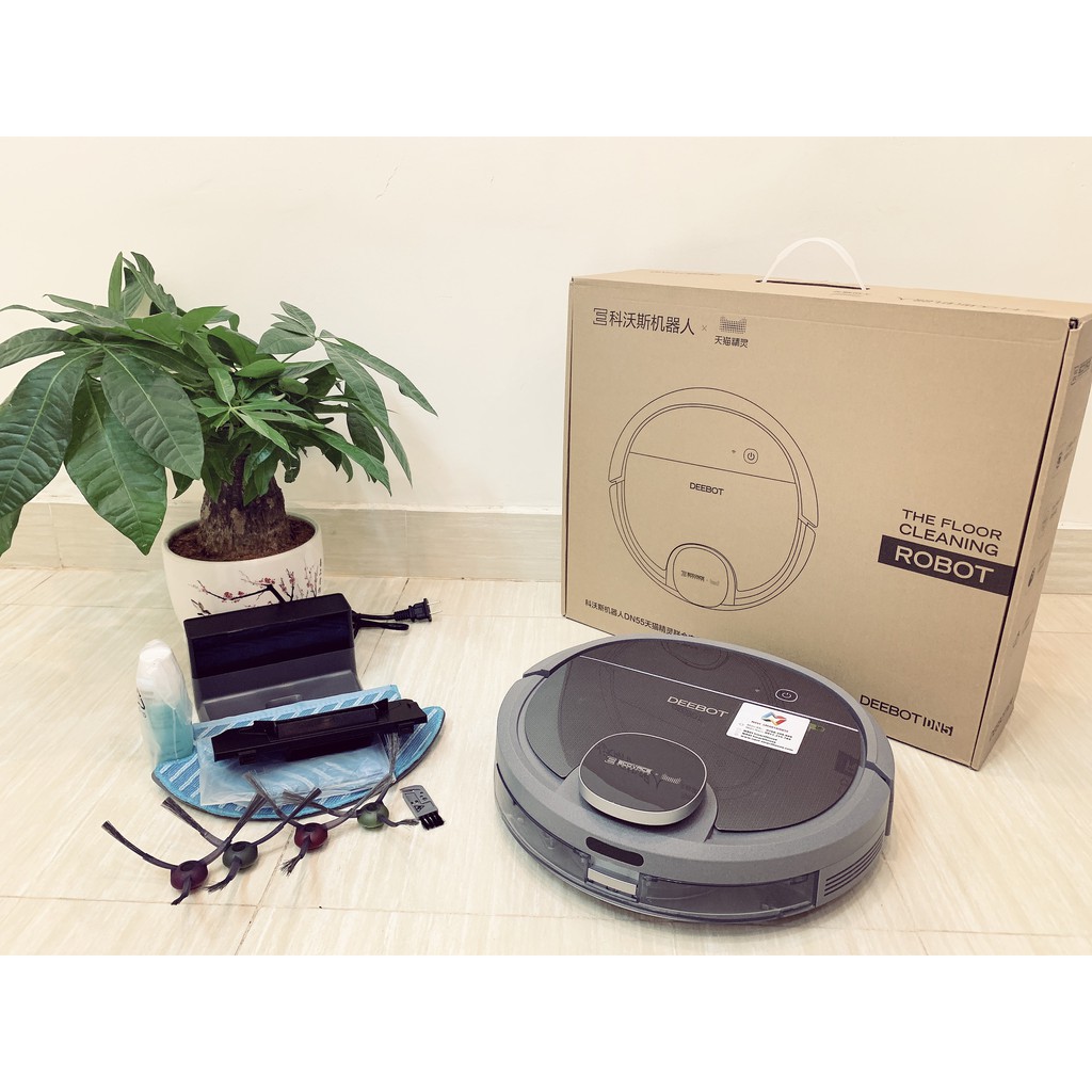 Robot Hút Bụi Lau Nhà Ecovacs Deebot DN55  Hàng Chính Hãng Bảo Hành 1 Năm