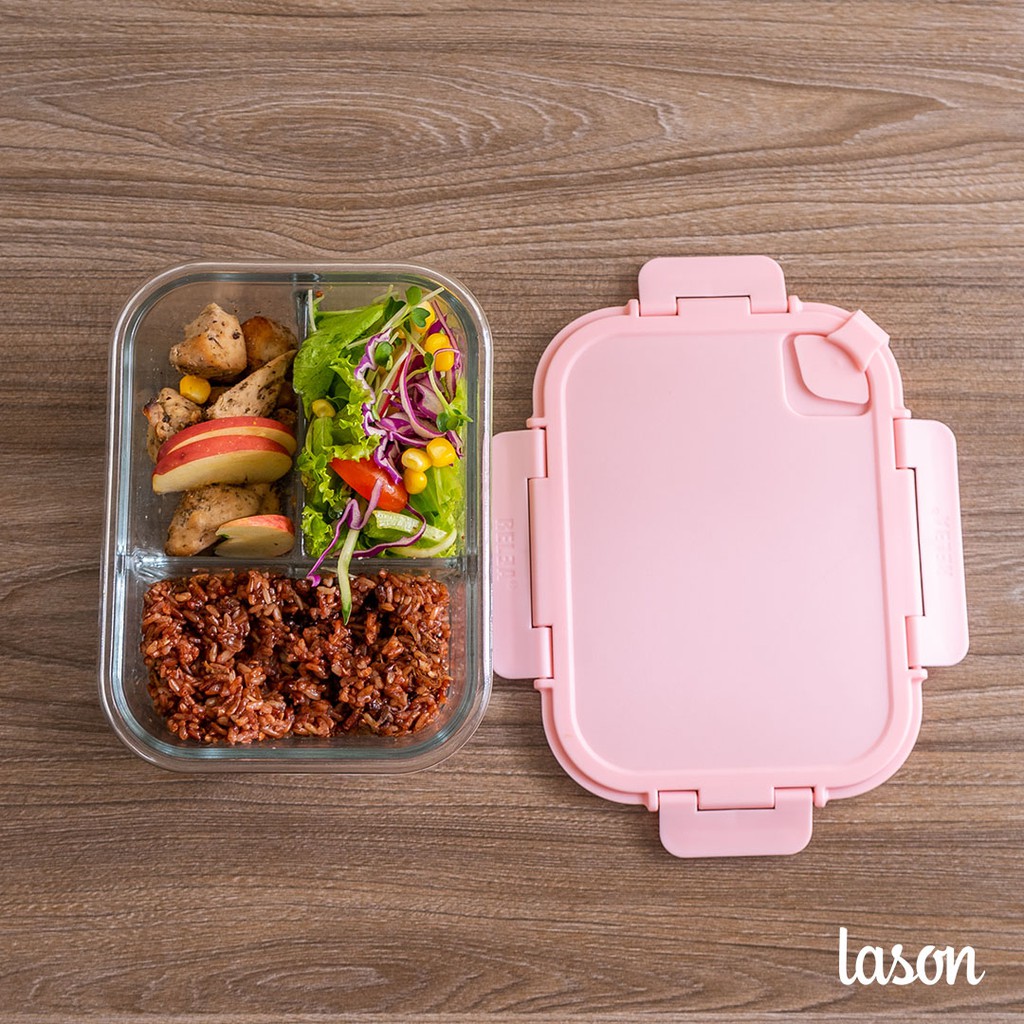 Hộp đựng cơm thủy tinh Lason trong suốt, hộp đựng thức ăn văn phòng CB-HC-TT00405