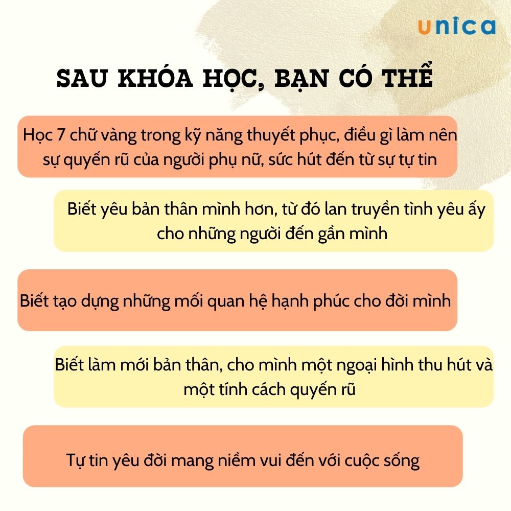 Toàn quốc-  Khóa học Nghệ thuật quyến rũ , Bí quyết tạo nên sự quyến rũ của người phụ nữ Unica