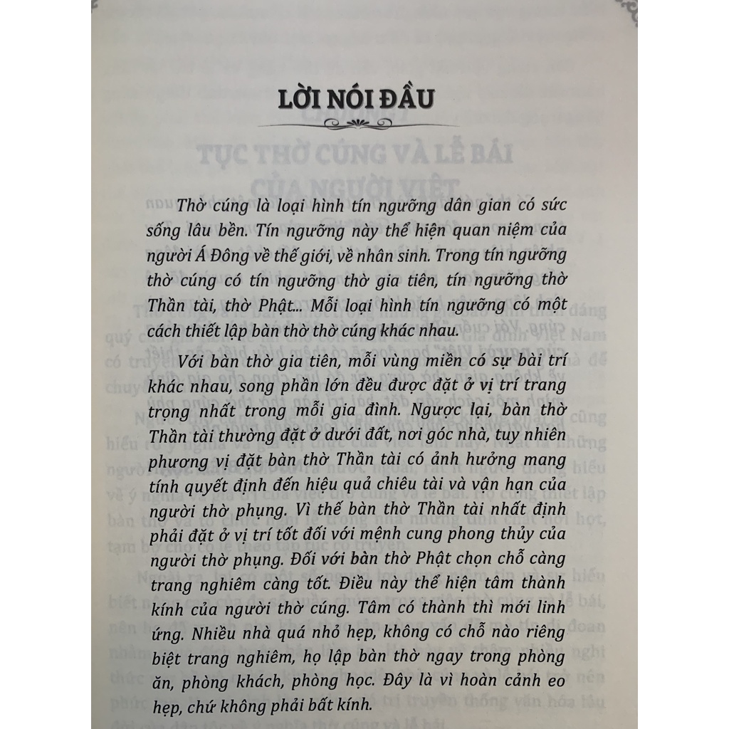 Sách - Phương Pháp Đặt Bàn Thờ (Thờ Cúng Của Người Việt )