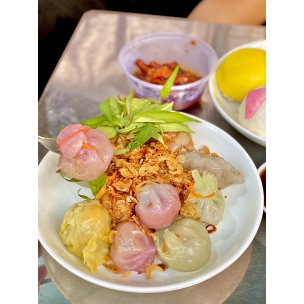 Há cảo ngũ sắc người hoa khay 25 viên 500gr (giao hỏa tốc tphcm)