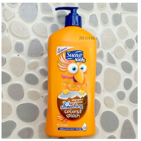 Sữa Tắm Gội Xả Em Bé Suave Kids 532ml Mỹ Dưa hấu Táo Dâu