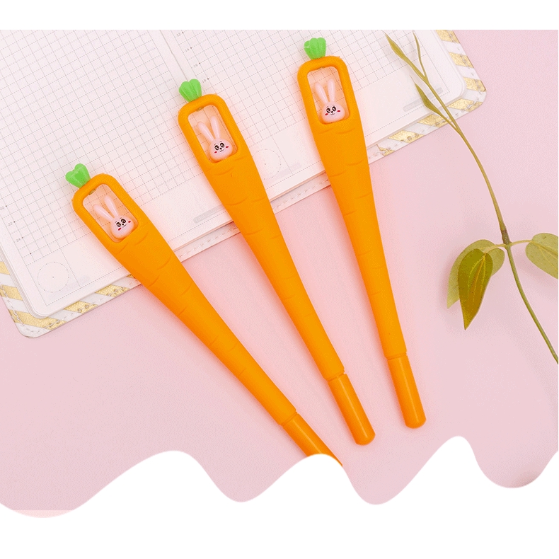 1 Bút Kí Tên Hình Thỏ Cà Rốt Hoạt Hình Sáng Tạo Dễ Thương
