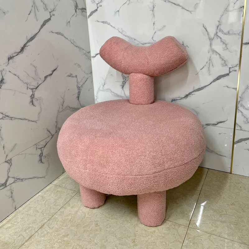 Ghế sofa decor nỉ lông xù