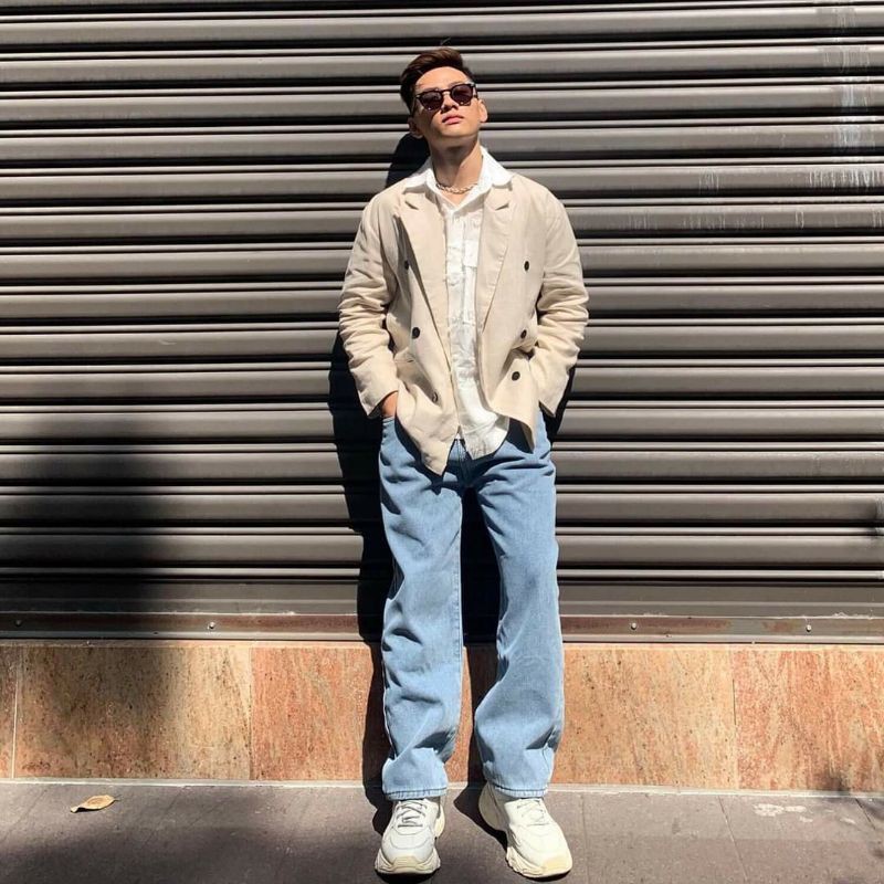 ÁO KHOÁC BLAZER LINEN BEIGE KEM