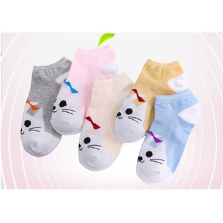 Tất nữ cổ thấp họa tiết mèo dễ thương, kuteTD 0120