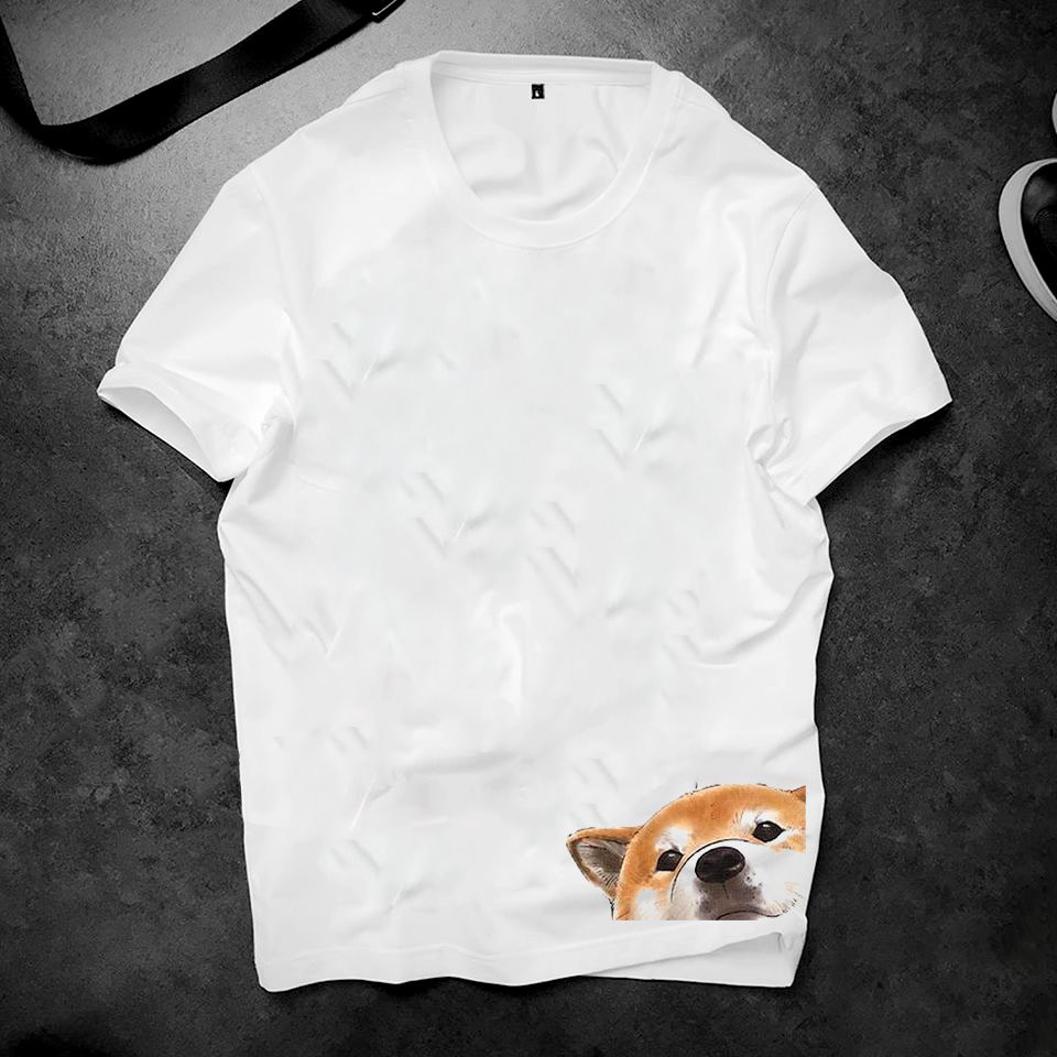 Áo thun unisex in chó con đáng yêu vải dày mịn 2019ts569