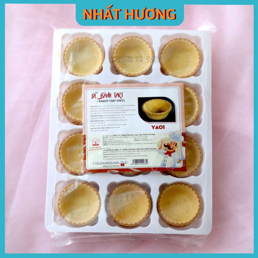 Đế Bánh Tart YA01 Lớn 756gr – 36 Cái Nhất Hương