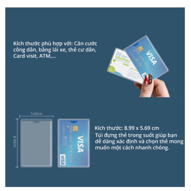 Vỏ Bọc thẻ căn cước công dân - thẻ ngân hàng chống xước