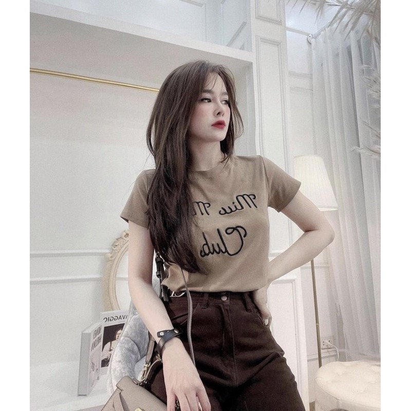 ÁO PHÔNG THÊU CHỮ MIUMIU CỰC HOT NỮ A48 | BigBuy360 - bigbuy360.vn