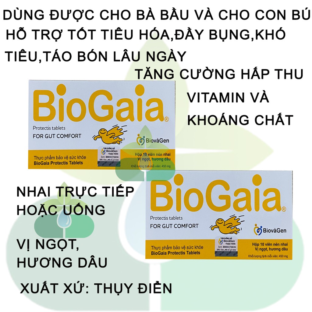 { Tặng quà } Biogaia dạng viên men vi sinh tăng cường hấp thu miễn dịch, hết táo bón