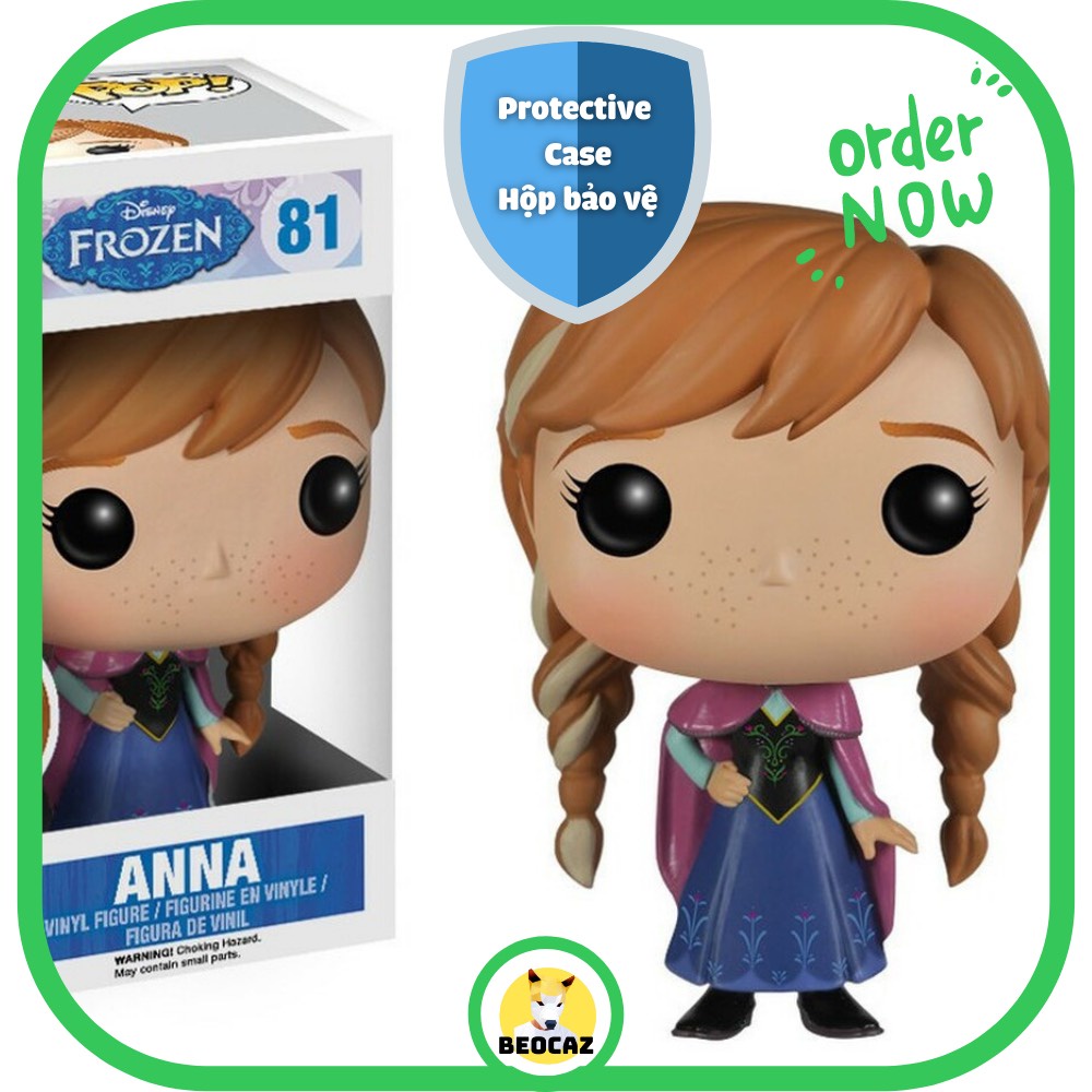 [Hỏa Tốc] [Tặng Hộp Bảo Vệ] [Chính hãng] Mô hình Funko Pop Anna em gái công chúa tuyết Elsa của Disney Frozen No.81