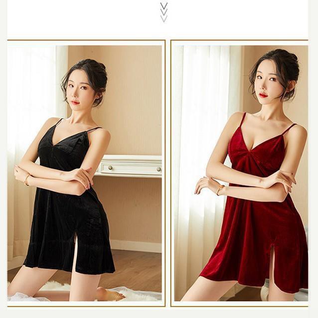[Nhung Sang Xịn] 🌹HOT 2021 🌹 váy ngủ nhung đẹp -đầm ngủ gợi cảm cao cấp B1029 | BigBuy360 - bigbuy360.vn