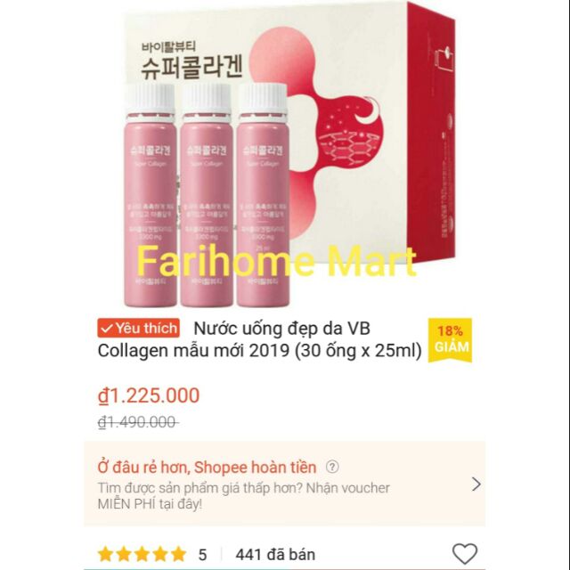 Nước uống đẹp da VB collagen Vital Beauty