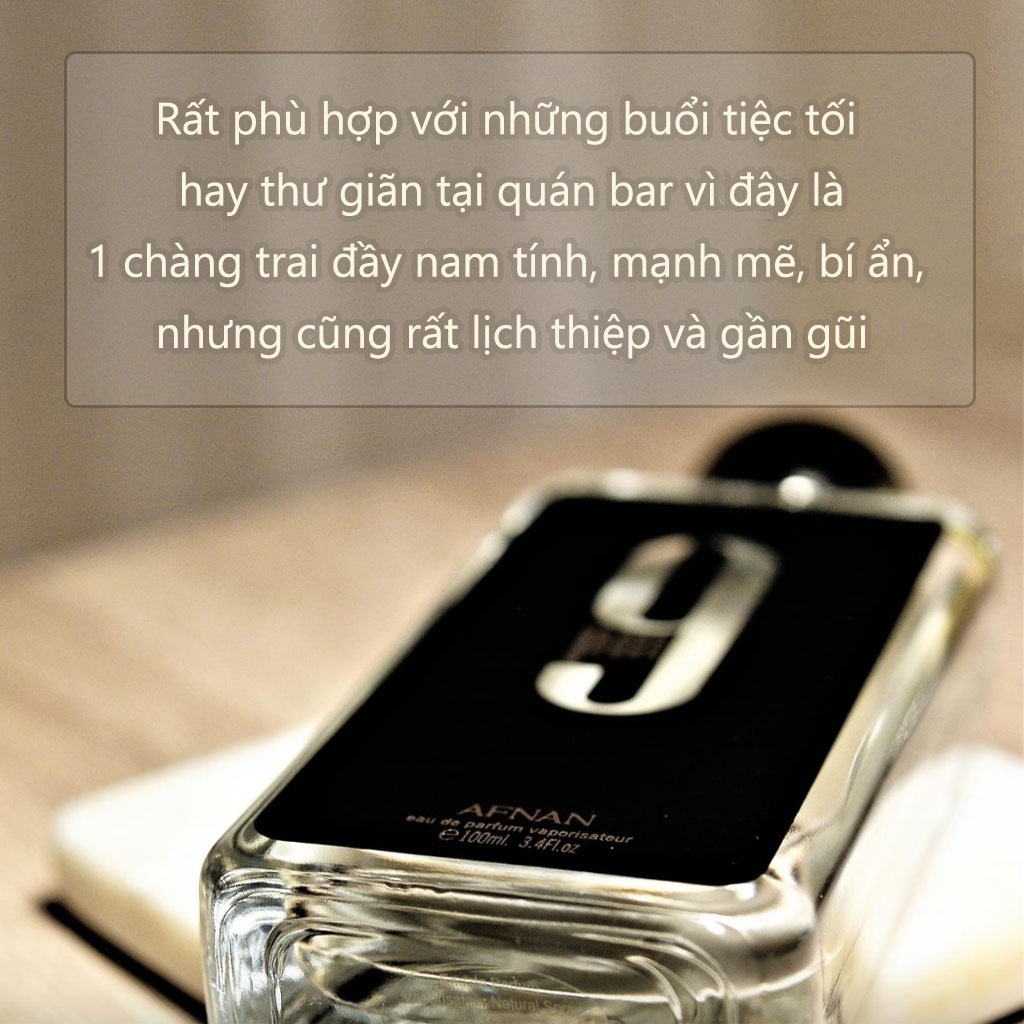Nước Hoa 9PM, Nước Hoa Afnan 9PM For Men EDP, Mẫu Thử 2ml, 5ml, 10ml Chính Hãng