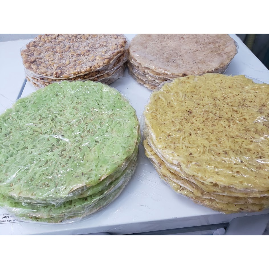 COMBO 3 GÓI BÁNH TRÁNG DỪA NON LÁ DỨA SIÊU NGON - vị lá dứa ( gói 200gr )