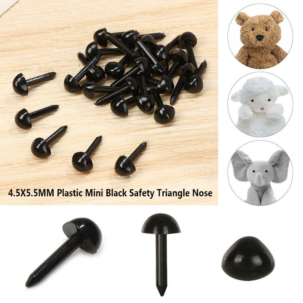 LUOL Set 100 Mắt Nhựa Tam Giác Màu Đen Cho Búp Bê