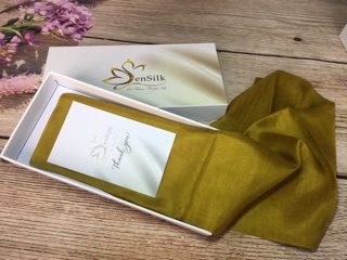 Khăm Lụa Tơ Tằm SenSilk Standard Vàng