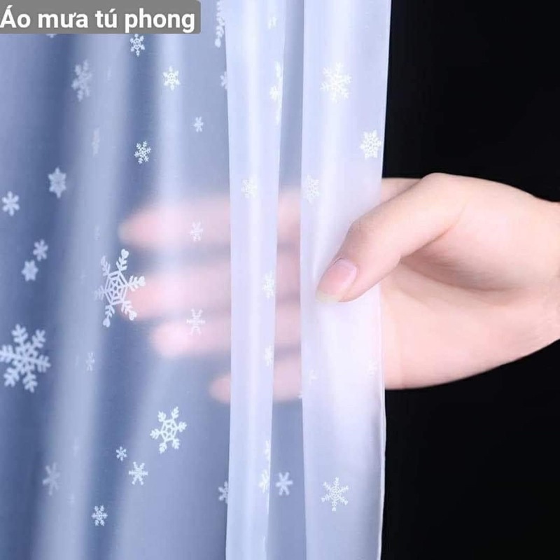 Áo Mưa Hoa Tuyết Cánh Dơi Nhựa Dẻo Trong Suốt
