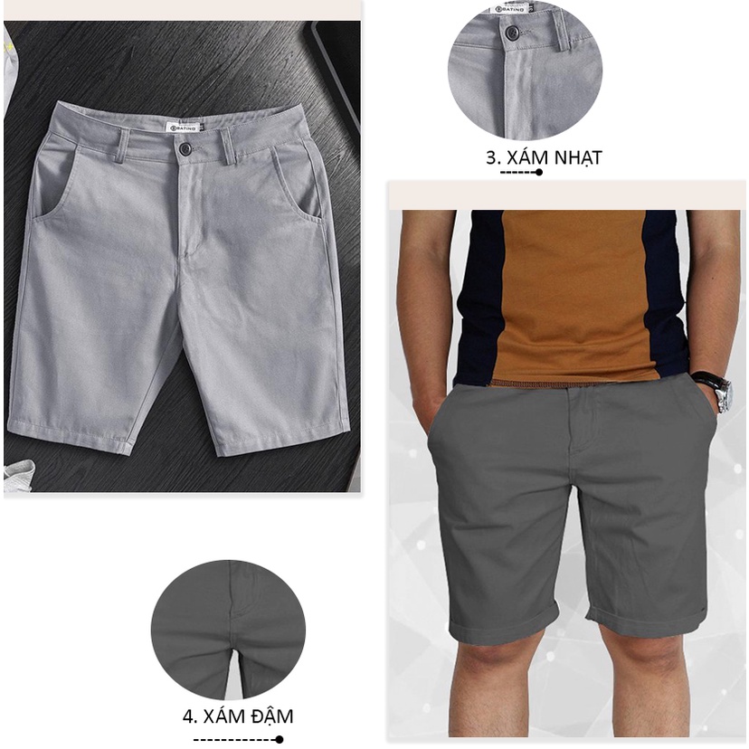 Quần Short Vải Nam Azila Chất Liệu Tuyết Mưa Dày Dặn Mềm Mịn Co Giãn Phong Cách Trẻ Trung Năng Động - QA07